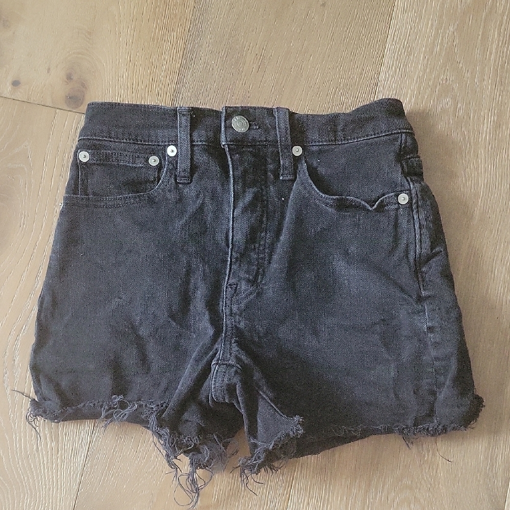 Madewell High Waisted black Jean Shorts Size 23